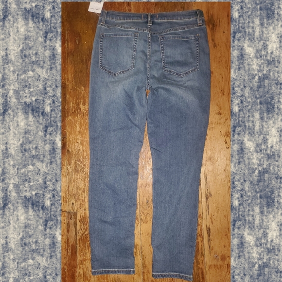 Free People Gummy High Rise Roller skinny cropped stretch Jeans dusty blue - Picture 9 of 16